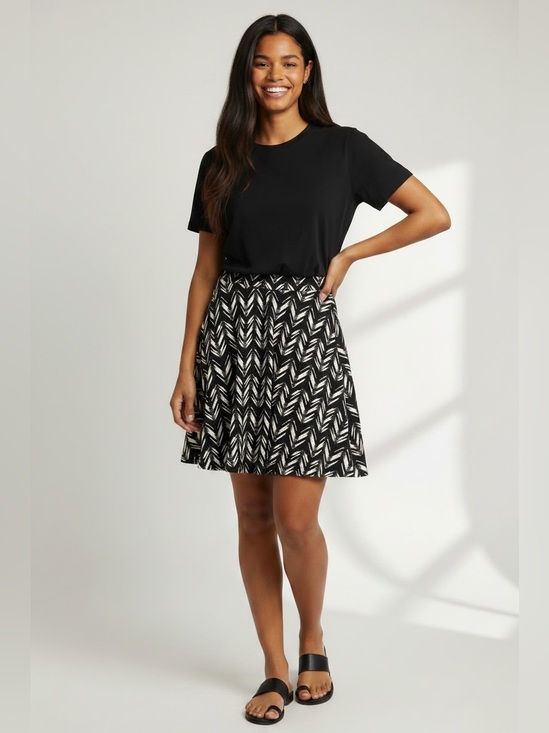 Joe Benbasset Dresses & Skirts - Joe Benbasset Cute Black and White Chevron Skirt, Size Medium